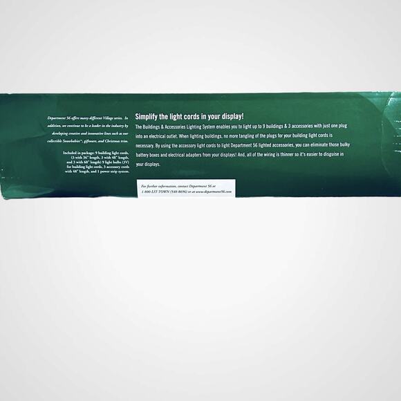 Department 56 Building Accessories Lighting Sys 56.53500 And 3 Cord Set 56.53598 - Picture 5 of 13